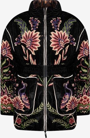 Farm Rio Wendejacke aus gestepptem Samt mit Stehkragen