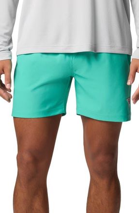 Columbia PFG Rambler Performance Water Shorts in Glaze Green at Nordstrom, Size Xx-Large