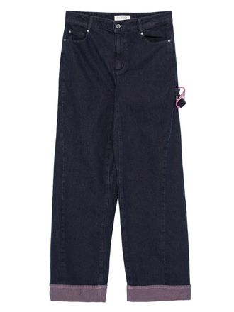 Stine Goya five-pockets cuffed jeans - women - Organic Cotton - 26 - Blue