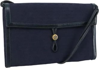 Gucci Pre-owned Canvas gucci-bags - Dames - Vintage Schoudertas - Blauw - ONE Size - Vintage