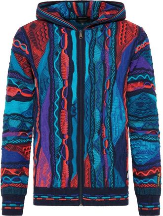 Carlo Colucci Unieke Zip-through Sweatshirt - Heren - Vesten met rits - Blauw - S - Hoodies & sweatvesten
