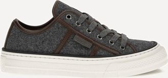 Brunello Cucinelli Suede Sneakers with Shiny Tab Female 39