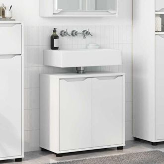 vidaXL vidaXL Mobile per lavabo da bagno con porta Bianco 60 x 30 x 60 cm