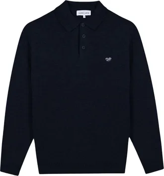 Maison Labiche Su&eacute;ter Col Chemise - Tops - Hombre - Azul - L