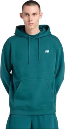 New Balance Sport Essentials Fleece Hoodie in Green/White Men