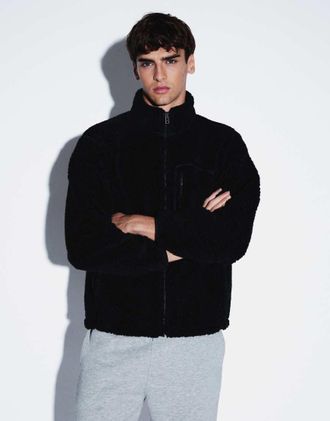 The North Face pile con zip integrale nero