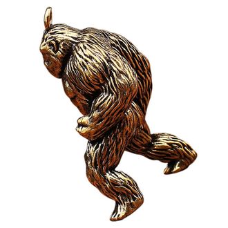 Generic Creative Brass Gorilla Keychain Pendant Small Vintage Monkey King Statue Desktop Animal Figurine Sculpture Retro Brass Decor for Office and Home