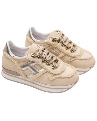 Hogan Trimmed Leather Sneaker