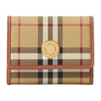Burberry Wallets & Cardholders, female, Beige, Size: ONE SIZE Small Check Folding Wallet