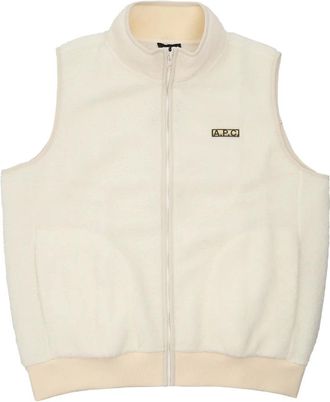 A.P.C. Beige Fleece-Wool Sleeveless Jacket