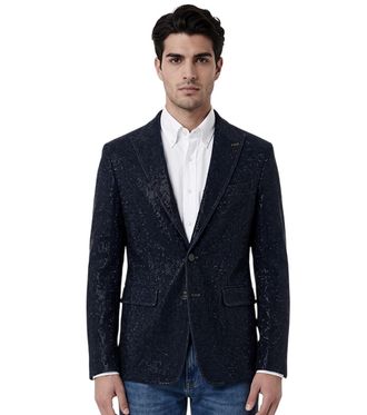 Dsquared2 Navy Blue Embellished Blazer