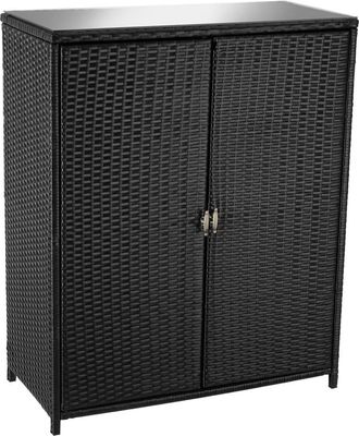 TecTake Armario de jard&iacute;n marco de aluminio 84,5 x 40,5 x 103,5 cm negro