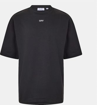 Off-white Mens Brics Skate Lettering Regular Fit T-Shirt - Black/Multi - Size: 42