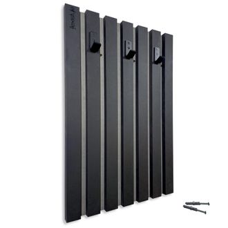 OEM Perchero De Pared Lamele De 40 Cm, Negro