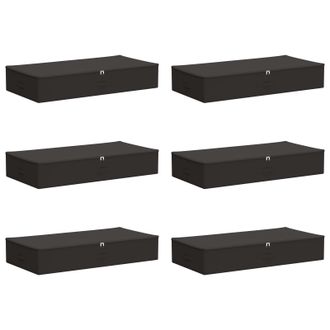vidaXL Caja De Almacenamiento 6 Pcs Gris Antracita 100 X 50 X 18 Cm Vidaxl