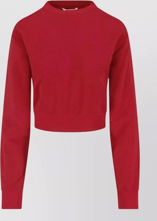 Auralee crew neck sweatshirt long sleeves ribbed finish