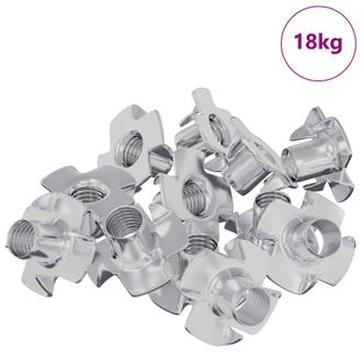 vidaXL Tuerca T Dentada 7200 Pcs Plateado M6 Mm Acero Vidaxl