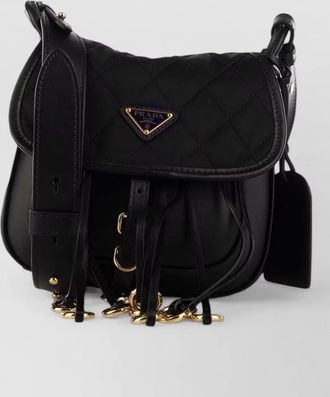 Prada re-edition fabric and leather shoulder bag