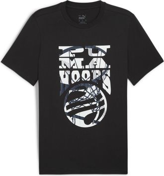 Puma Mens Basketball Graphic T-Shirt, Puma Black/Hooper, XL