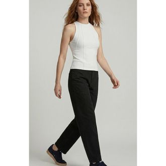 Anatomie Callie Rib Halter Top with Seam Shaping in White at Nordstrom, Size X-Large