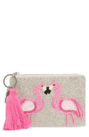 Collection XIIX Beaded Flamingo Coin Purse in Multi at Nordstrom Rack
