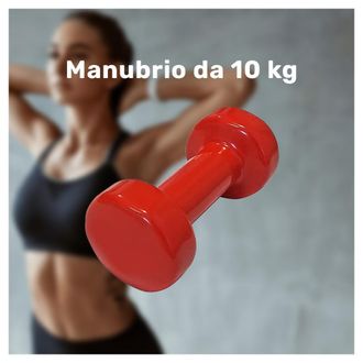 Trade Shop Trade Shop - Manubrio Singolo 10 Kg In Vinile Allenamento Esercizi Casa Palestra Workout Fit