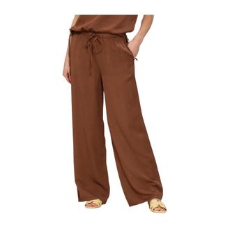 Simple Dames Broeken Trouser - Dames - Wijde Broeken - Bruin - S - Broeken