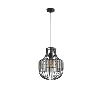 Netlighting OPIUM Wire Frame Pendant Ceiling Light Black 30x36.4cm | Size: 30x36.4 cm