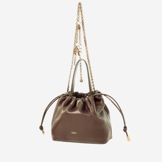 Chlo&eacute; Womens Shoulder Bag Leather Brown Handbags Hand