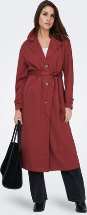 Only Trench color mela speziata-Rosso
