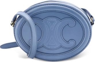 Celine Triomphe Oval Leather Mini crossbody bag - Blu