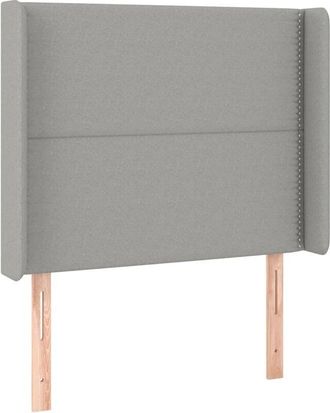 vidaXL Cabecero Con Led De Tela Gris Claro 103x16x118/128 Cm Vidaxl