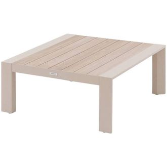 Hesperide Hesperide - Tavolino da giardino quadrato evasion in argilla e lino 87 x 87 cm in alluminio - Hesp&eacute;ride