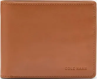 Cole Haan Mens Leather Slimfold Wallet - Brown