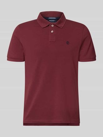 Mc Neal Regular Fit Poloshirt mit Label-Stitching in Dunkelrot, Gr&ouml;&szlig;e XXXL