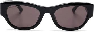 Balenciaga Bb0389Sk Zonnebril - unisex - Accessoires - Zwart - Maat: 55 MM Nylon