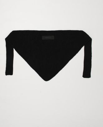 Jacquemus Triangular Alpaca and Wool Blend Scarf with Applied Logo Patch