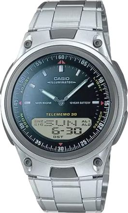 Casio Mens Analog-Digital Sport Watch with Stainless Steel Band - AW-80D-1AV