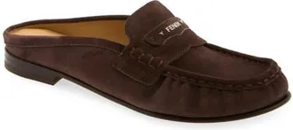 Fendi Scrunch Leather Mule in F1Uv7 Burnt Mogano at Nordstrom, Size 36.5