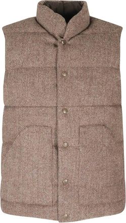 Sebago Webb Herringbone Vest - Heren - Jassen - Bruin - Maat: XL Wol