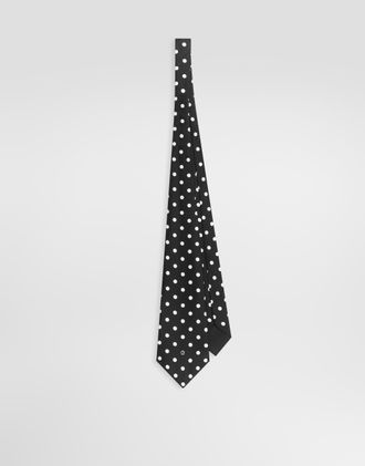 Dolce & Gabbana Polka Dot-print Silk Twill Tie - Man Ties And Pocket Squares Multicolor Onesize