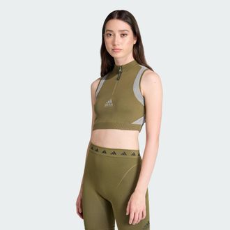 adidas Originals ADIDAS Originals Womens EQT BRA TOP - Olive - Size X-Small
