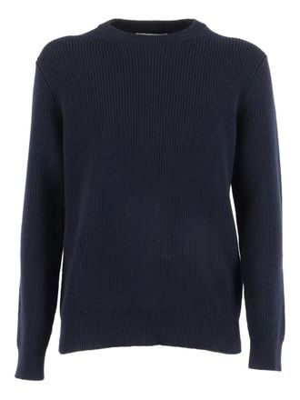Ballantyne round-neck ribbed sweater - men - Wool - 52 - Blue