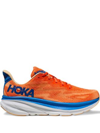 Hoka One One Clifton 9 sneakers met veters - Oranje