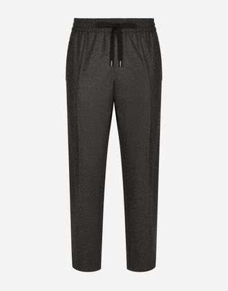 Dolce & Gabbana Wool Jogging Pants - Man Pants And Shorts Gray 58