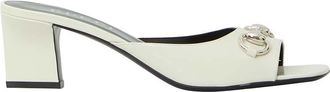 Gucci White Logo Signora Heels