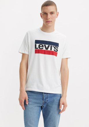 Levi's T-Shirt LEVIS, Herren, Gr. XXL, weiss (wei&szlig;), Jersey, Obermaterial: 100% Baumwolle, bedruckt, unifarben, normal, Rundhals, Shirts T-Shirt, mit grossem
