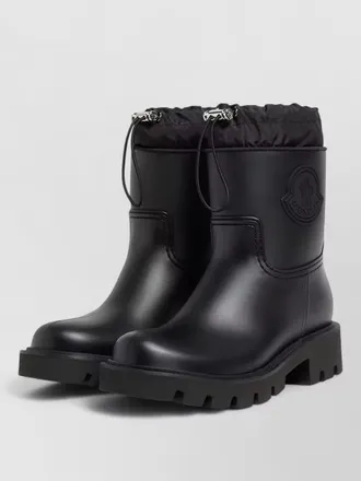 Moncler kickstream ankle rain boots lug sole