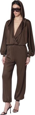 Andamane Grace Hooded Sweat Set - Dames - Jumpsuits - Bruin - XS - Jumpsuits & Playsuits