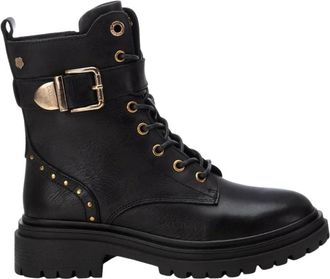 Xti Enkellaarsjes - Dames - Schoenen - Zwart - Maat: 37 EU Leer